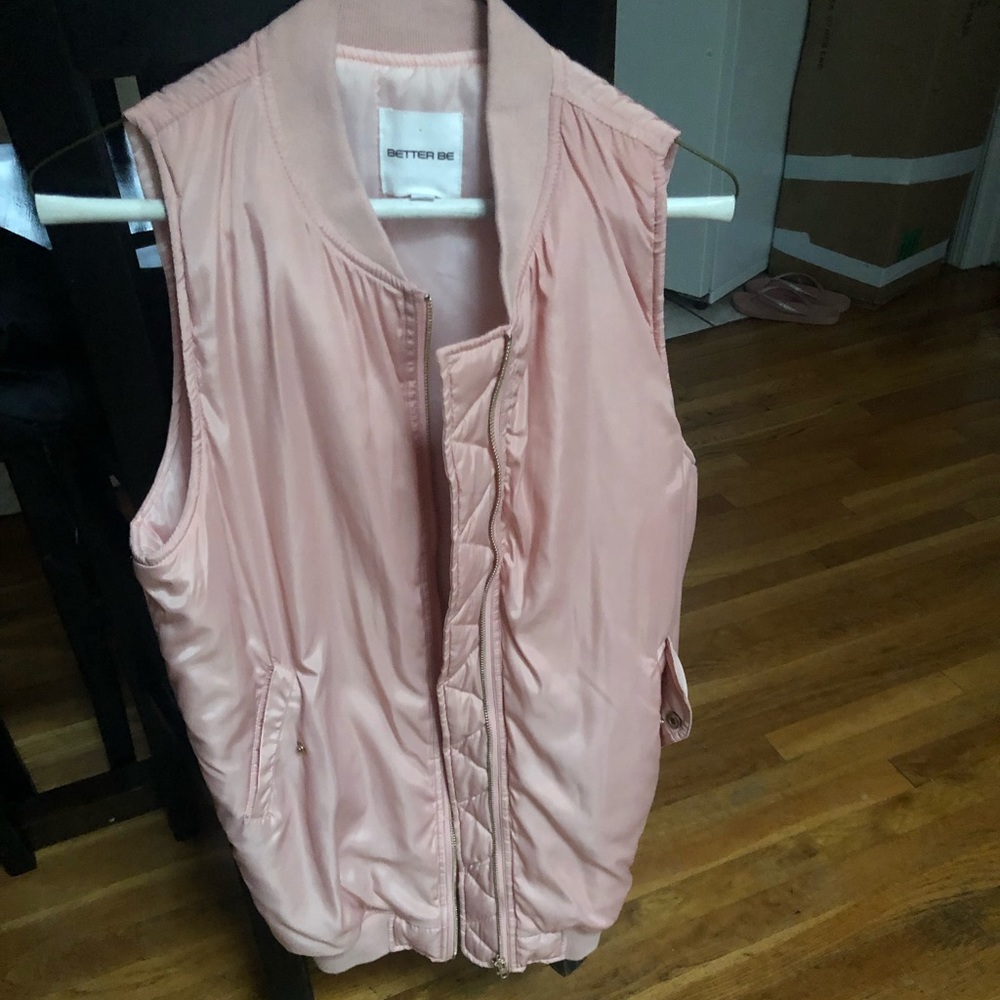 Pink long vest